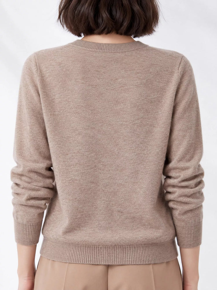 Crew Neck Button-Down Cardigan