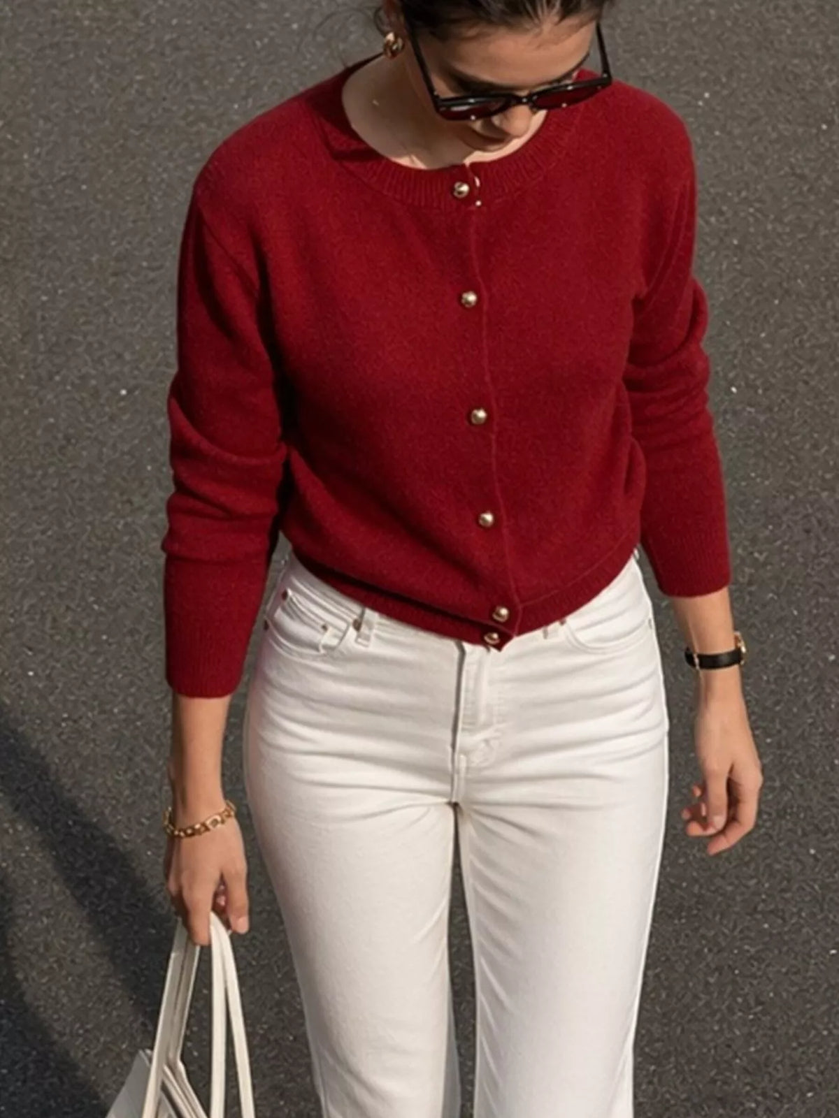 Classic Button-Down Knit Cardigan