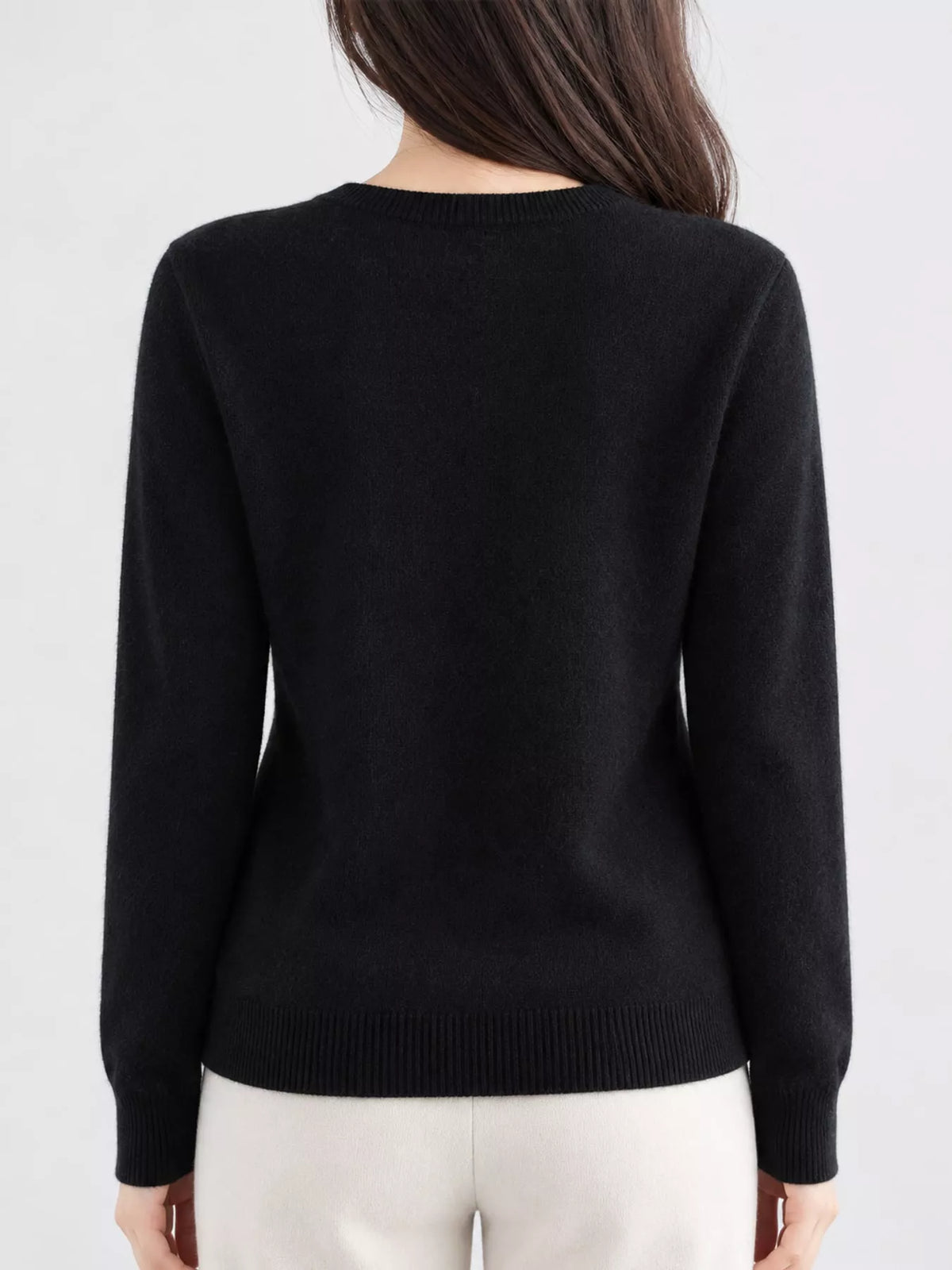 Classic Crew Neck Knit Cardigan