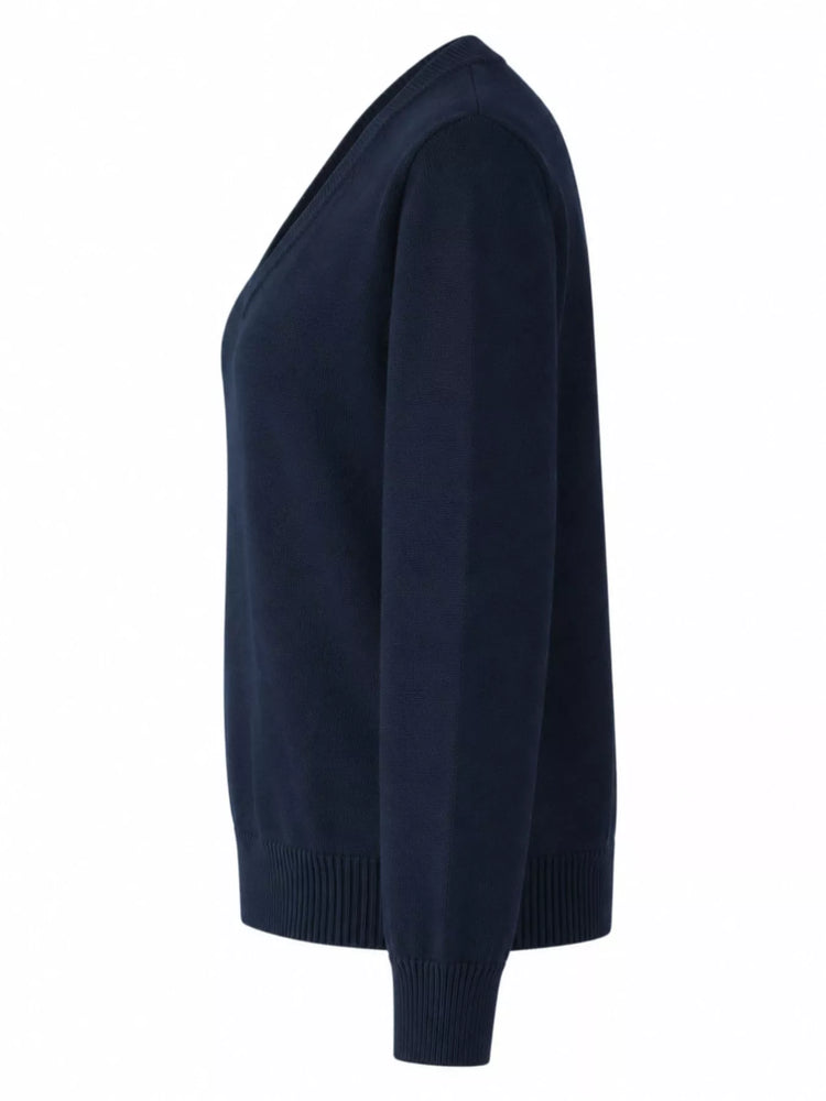 Full Size V-Neck Long Sleeve Sweater Plus Size