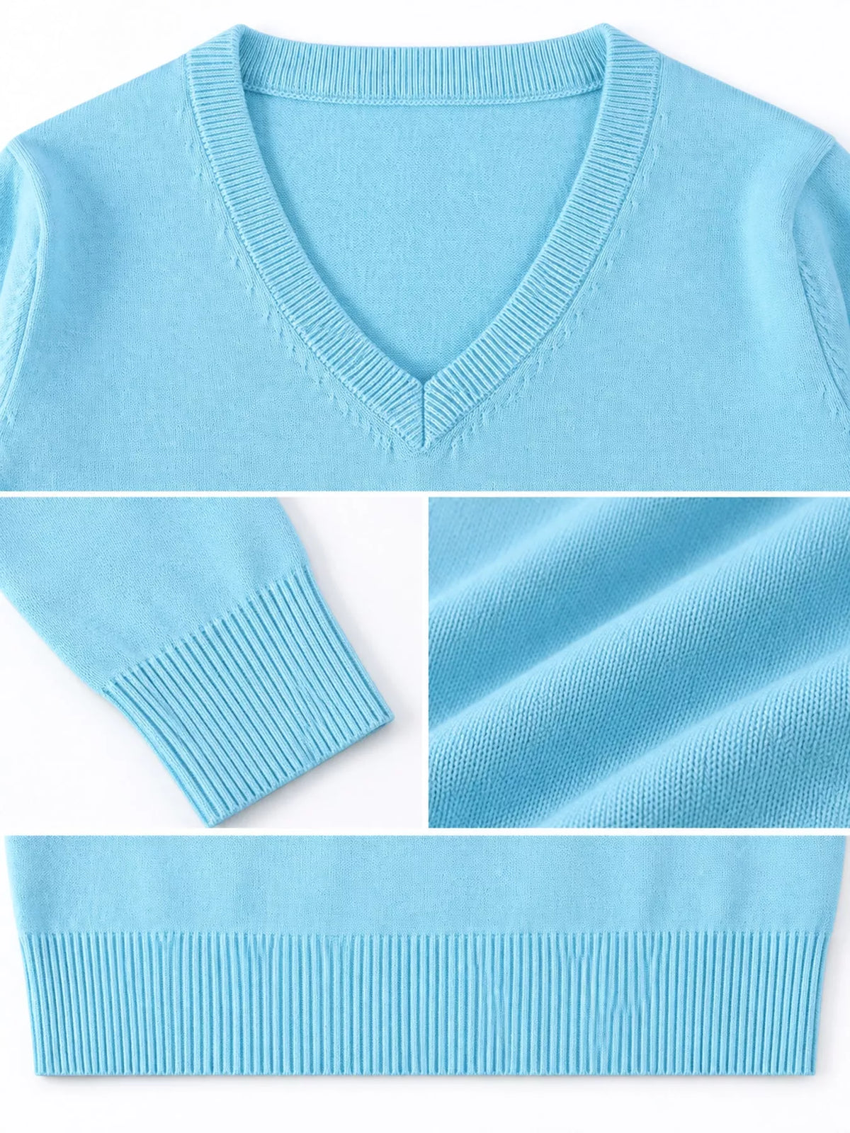 Full Size V-Neck Long Sleeve Sweater Plus Size