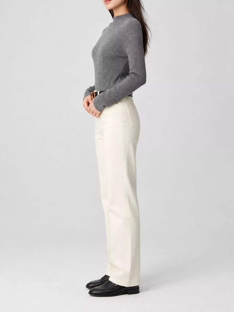 Textured Mock Neck Sweater