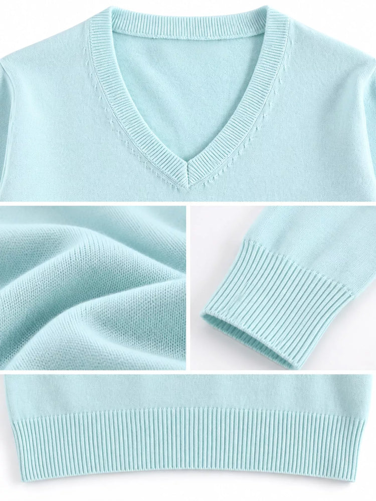 Full Size V-Neck Long Sleeve Sweater Plus Size