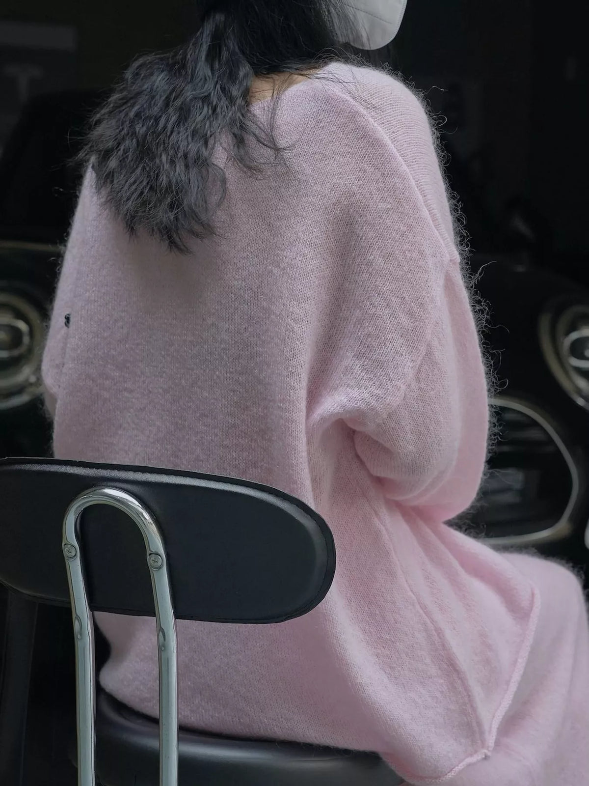 Round Neck Dropped Shoulder Sweater