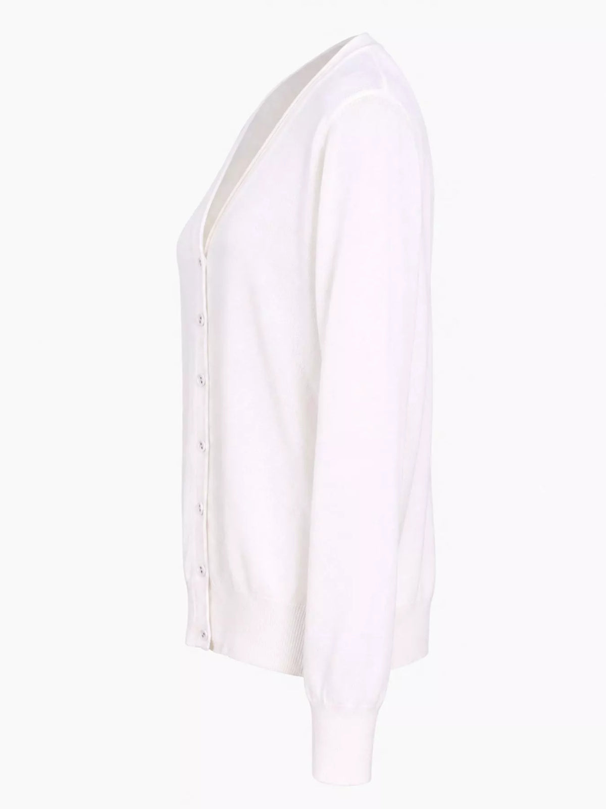 Classic V-Neck Button-Down Knit Cardigan