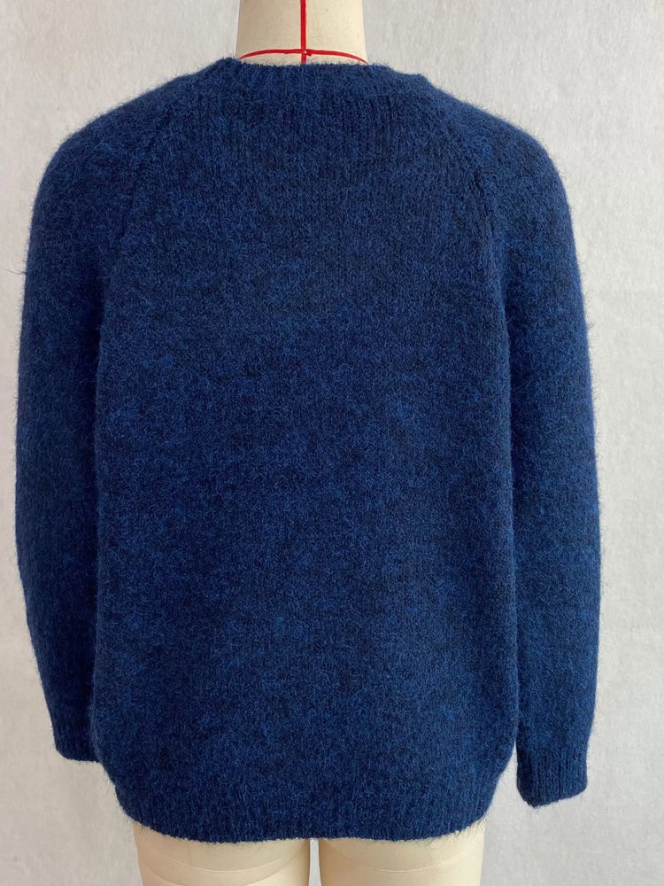 Argyle Pattern Raglan Sleeve Sweater