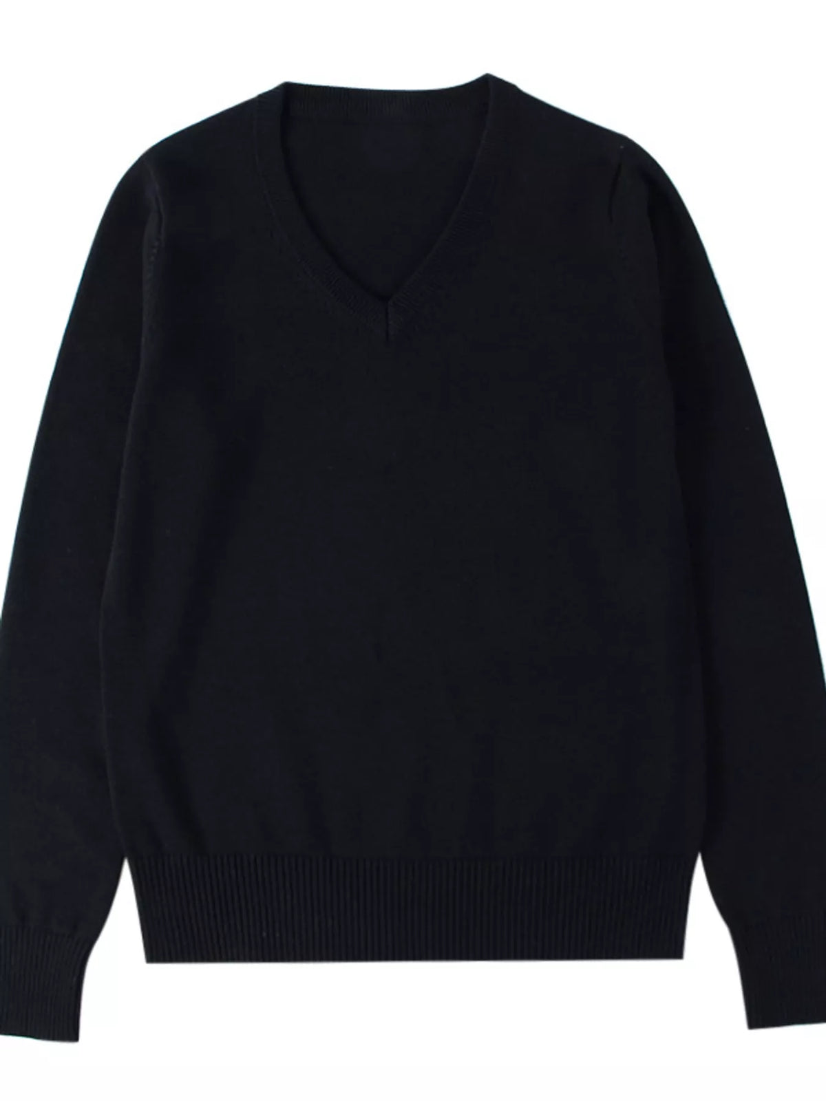 Full Size V-Neck Long Sleeve Sweater Plus Size