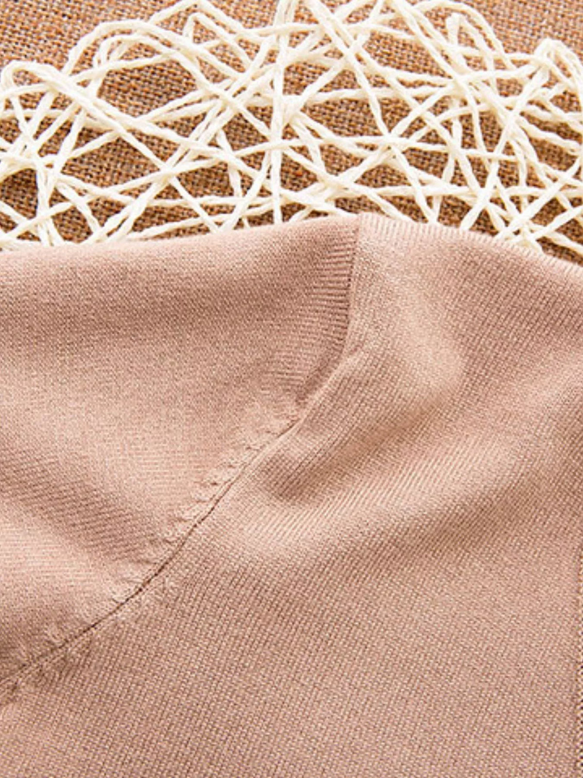Classic V-Neck Button-Down Knit Cardigan