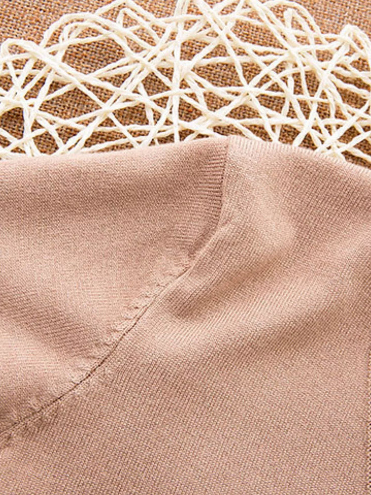 Classic V-Neck Button-Down Knit Cardigan