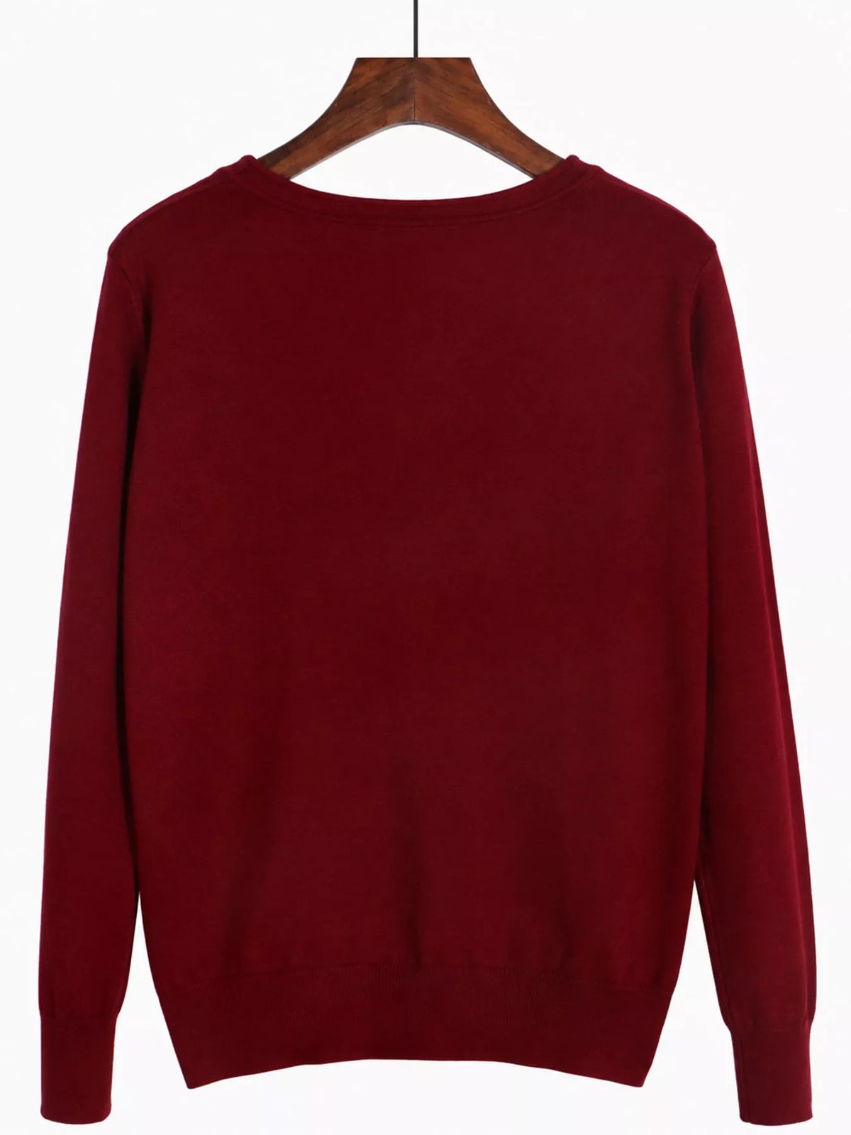 Classic V-Neck Button-Down Knit Cardigan