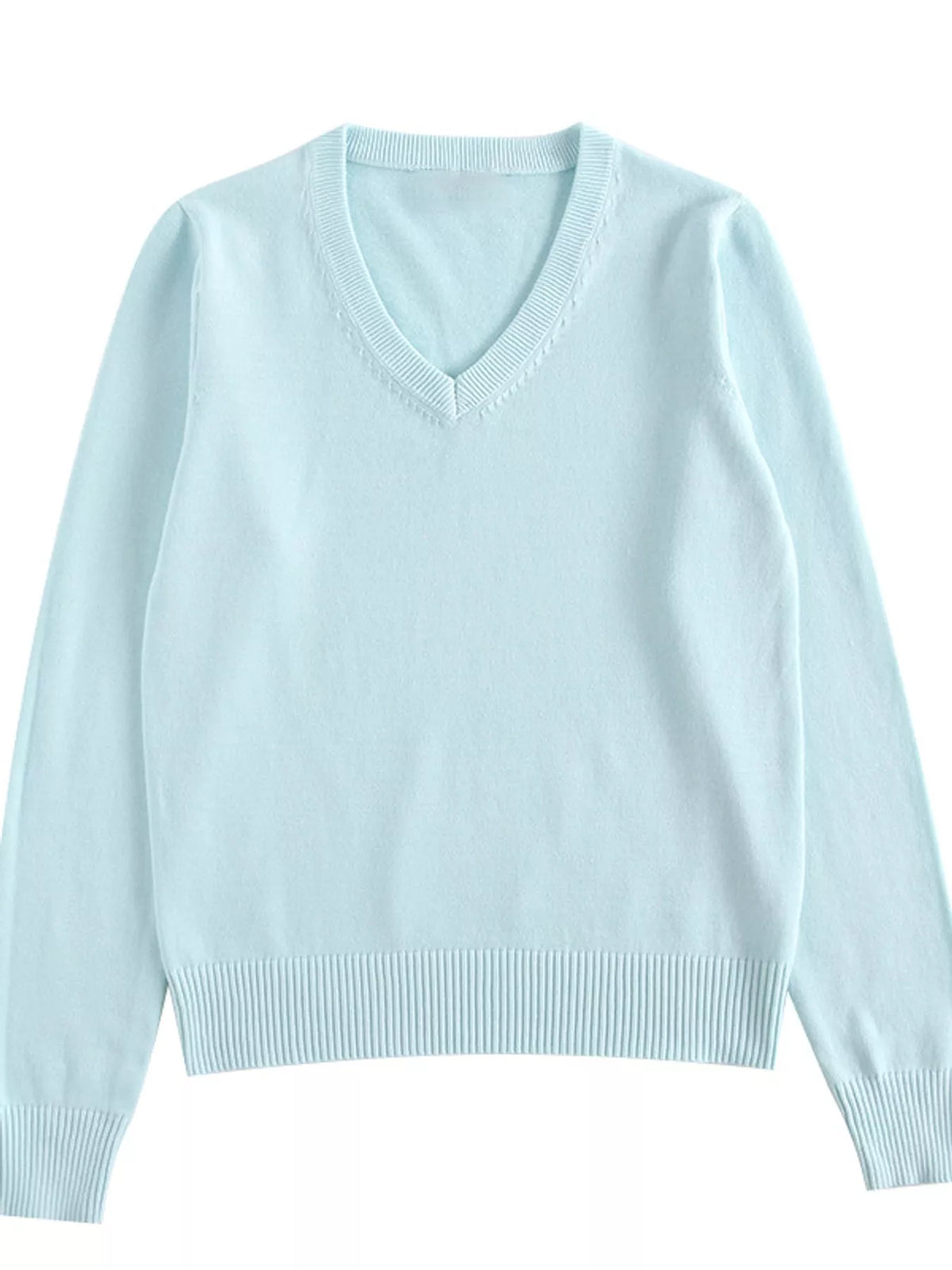 Full Size V-Neck Long Sleeve Sweater Plus Size