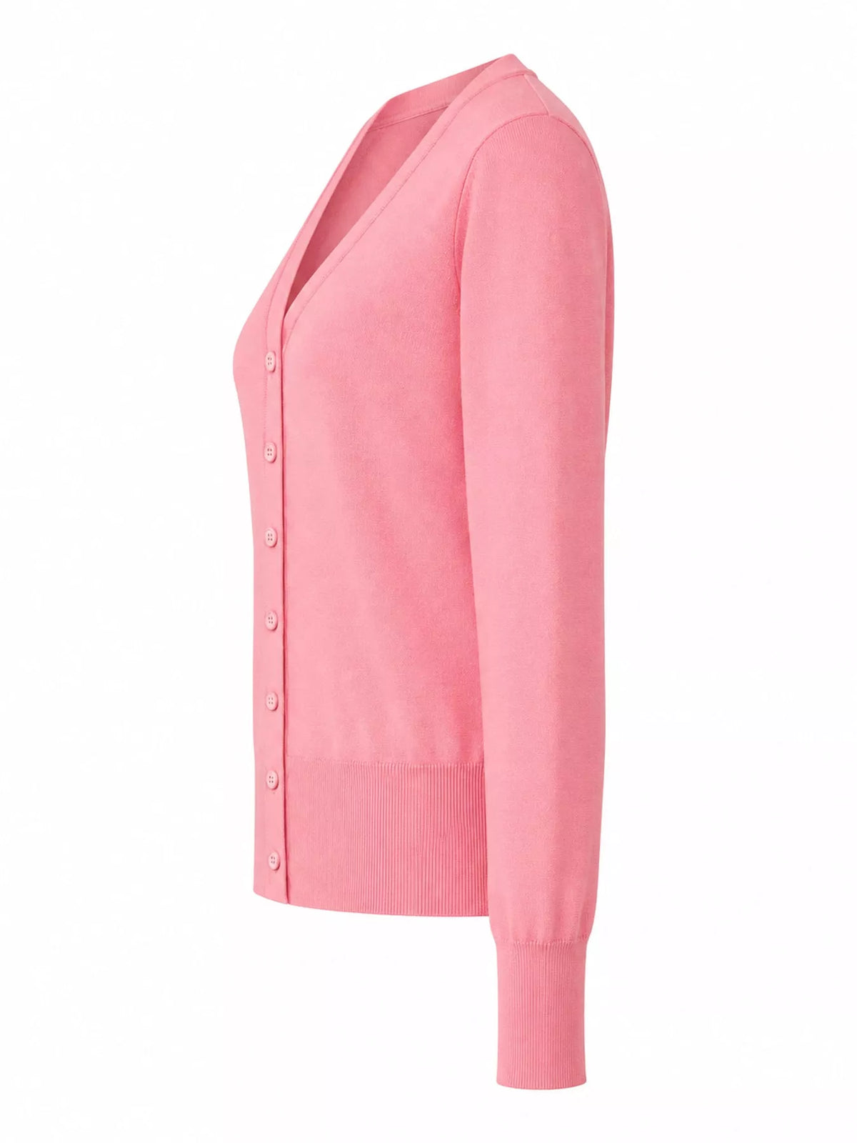 Classic V-Neck Button-Down Knit Cardigan